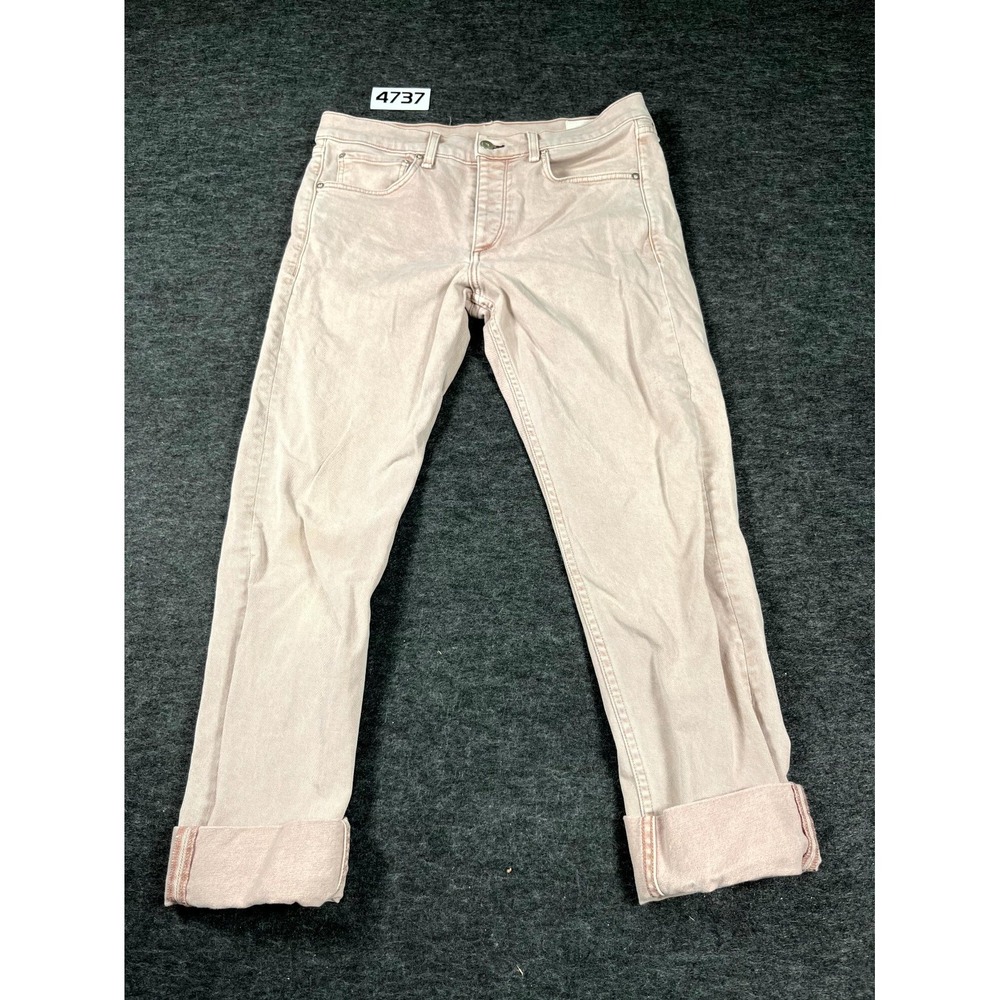 Rag & Bone Jeans Mens 32 Peach Denim Stretch 5‎ Pockets Slim Fit Straight Leg